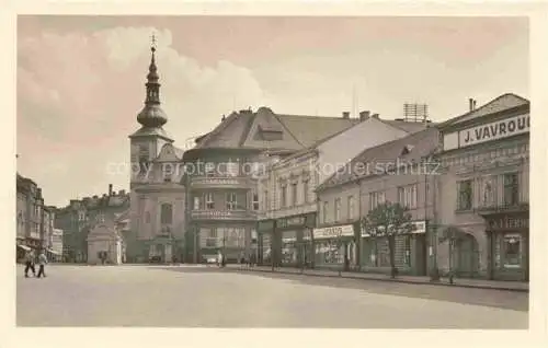 AK / Ansichtskarte Prerau Olmuetz Prerov Olomouc CZ Platz Stadtzentrum Kirche