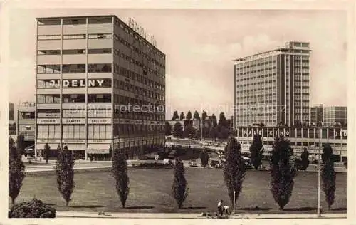 AK / Ansichtskarte ZLIN Gottwaldov CZ Warenhaus und Verwaltungsgebaeude der Bafa-Werke Sonderstempel