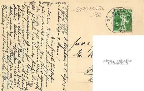 AK / Ansichtskarte Simmental BE Haushaltungsschule St. Stephan