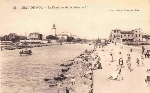 AK / Ansichtskarte Grau-du-Roi NIMES 30 Gard Le Canal vue de la Jetee