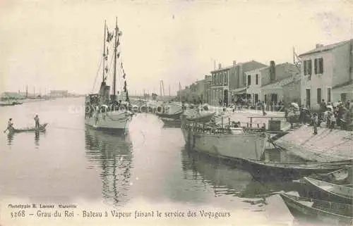 AK / Ansichtskarte Grau-du-Roi NIMES 30 Gard Bateau a Vapeur faisant le service des Voyageurs