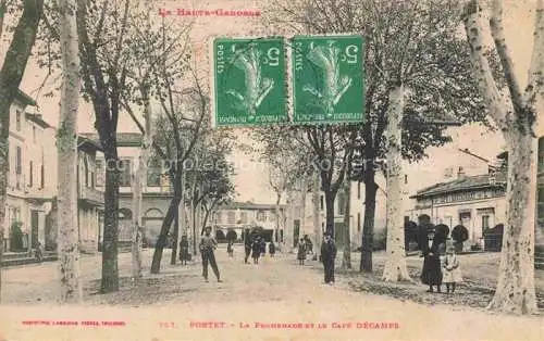 AK / Ansichtskarte Portet-sur-Garonne MURET 31 Haute-Garonne La Promenade et le Cafe Decamps