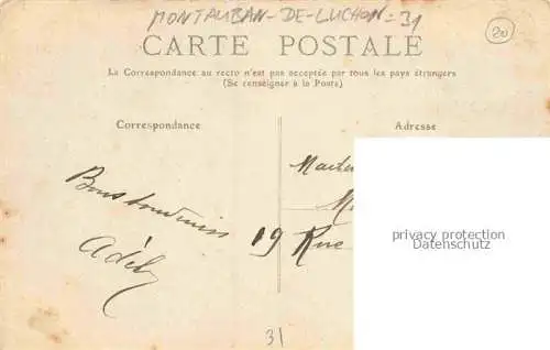 AK / Ansichtskarte Montauban-de-Luchon Saint-Gaudens 31 Haute-Garonne Eglise de Montauban et Route de Luchon