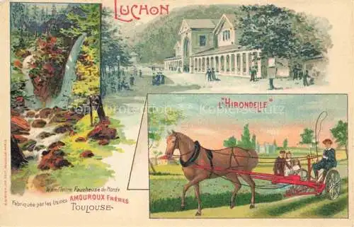 AK / Ansichtskarte LUCHON Bagneres-de-Luchon 31 Haute-Garonne Etablissement Thermal La meilleure Faucheuse du Monde L'Hirondelle