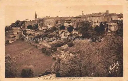 AK / Ansichtskarte Gensac Libourne 33 Gironde Vue generale cote Ouest