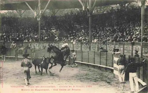 AK / Ansichtskarte TOULOUSE 31 Haute-Garonne Plaza des Amidonniers Minuto et Mazantinito Une Chute de Picador