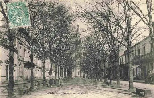 AK / Ansichtskarte Verdelais Langon 33 Gironde Les Allees