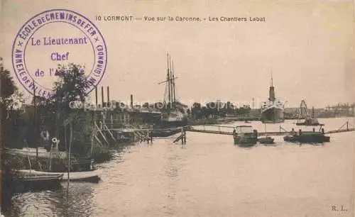 AK / Ansichtskarte Lormont Bordeaux 33 Gironde Vue sur la Caronne Les Chantiers Labat