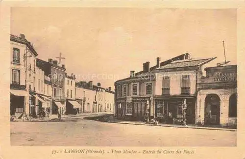 AK / Ansichtskarte Langon 33 Gironde Place Maubec Entree du Cours des Fosses