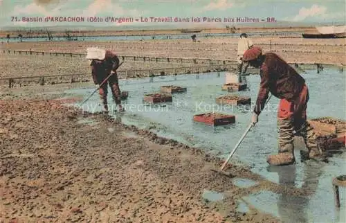 AK / Ansichtskarte ARCACHON 33 Gironde Le Travail dans les Parcs aux Huitres