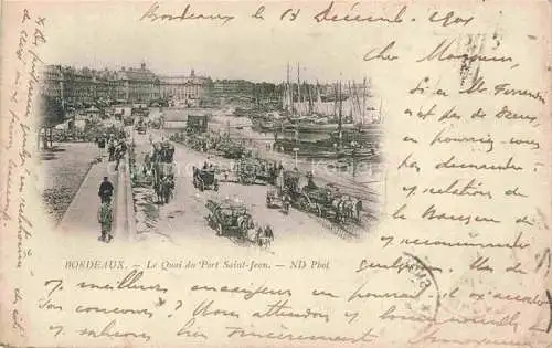 AK / Ansichtskarte BORDEAUX 33 Gironde Le Quai du Port Saint Jean