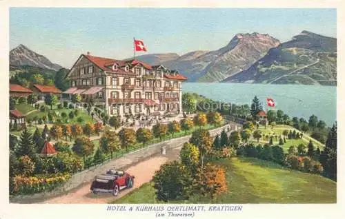 AK / Ansichtskarte Krattigen Frutigen Thunersee BE Hotel Kurhaus Oertlimatt Kuenstlerkarte