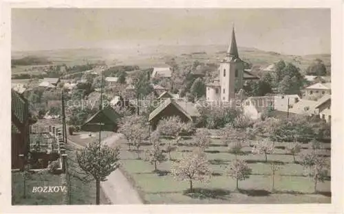 AK / Ansichtskarte Bozkov Boskau Semily Semil CZ Teilansicht mit Kirche