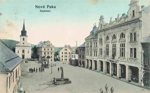 AK / Ansichtskarte Nova Paka Neupaka Jicin Jitschin CZ Namesti Stadtplatz Kirche