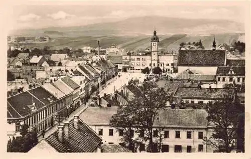 AK / Ansichtskarte Kyjov Gaya Krasna Lipa Schoenlinde CZ Stadtbild mit Rathaus
