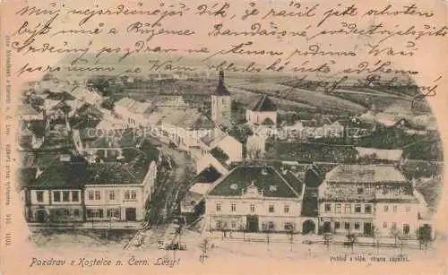 AK / Ansichtskarte Kostelec nad Cernymi Lesy CZ Ansicht mit Kirche