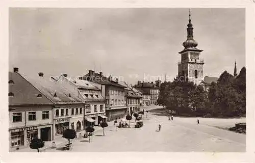 AK / Ansichtskarte Nove Mesto na Morave Neustadt Maehren CZ Stadtzentrum Kirche