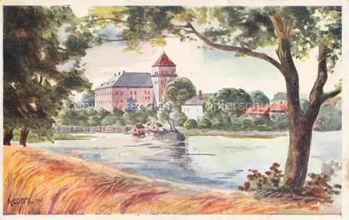 AK / Ansichtskarte Rozmital pod Tremsinem CZ Zamek Schloss Kuenstlerkarte