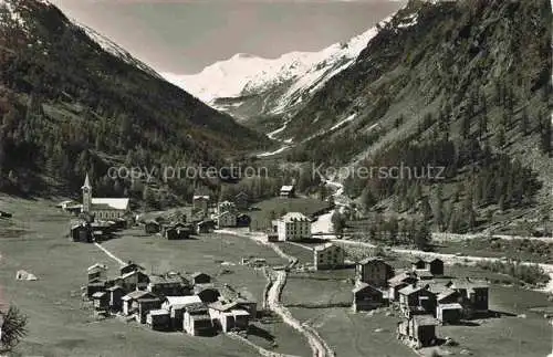 AK / Ansichtskarte Saas-Almagell VS Panorama Blick gegen Monte Moro-Pass Seewenenhorn