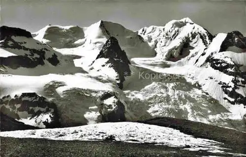 AK / Ansichtskarte Morgenhorn 3627m Muerren BE Weisse Frau und Bluemlisalphorn