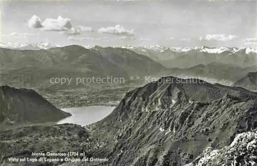 AK / Ansichtskarte Monte-Generoso 1704m Lugano TI Vista sul Lago di Lugano e Gruppo del Gottardo