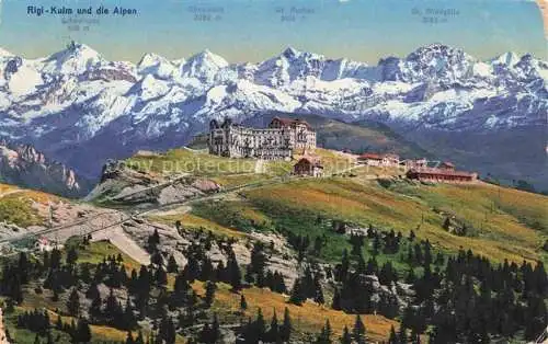 AK / Ansichtskarte Rigi Kulm 1798m SZ und die Alpen Panorama Hotel