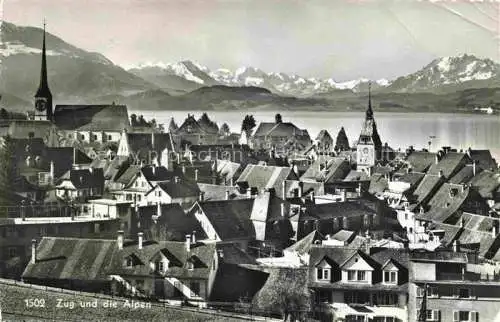 AK / Ansichtskarte ZUG  Zugersee ZG und die Alpen
