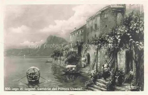 AK / Ansichtskarte Gandria Lago di Lugano Pittore Usadel
