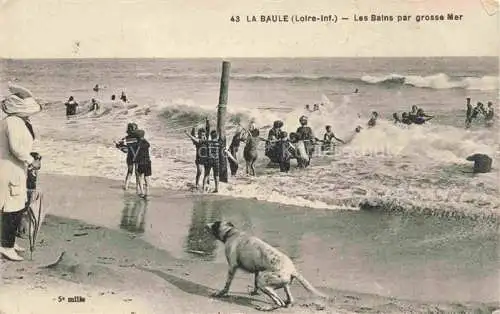 AK / Ansichtskarte LA-BAULE-SUR-MER La-Baule-les-Pins 44 Les Bains par grosse Mer