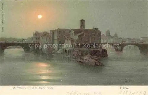 AK / Ansichtskarte ROMA  Rom Lazio IT Isola Tiberina ora di S Bartolommeo