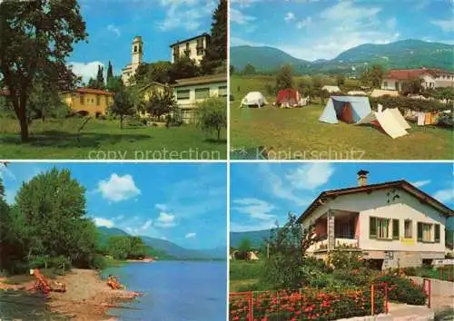 AK / Ansichtskarte Magliaso Lugano TI Camponido Lido Strandbad