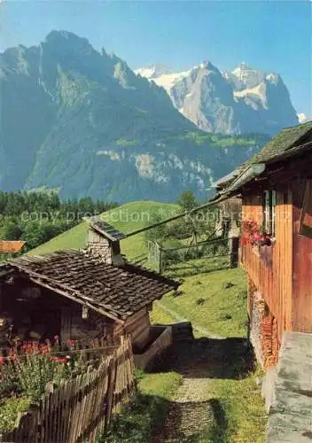 AK / Ansichtskarte Reuti-Hasleberg Reuti-Hasliberg BE Engelhoerner und Wetterhorngruppe