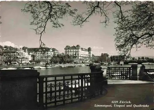 AK / Ansichtskarte ZueRICH  ZH Limmatquai Utoquai und Quaibruecke