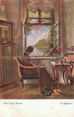 AK / Ansichtskarte GRAF Hermann Kuenstlerkarte Weimar in Gedanken Frauen