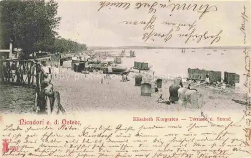 AK / Ansichtskarte NIENDORF  Ostseebad Timmendorferstrand Elisabeth Kurgarten Terrasse und Strand