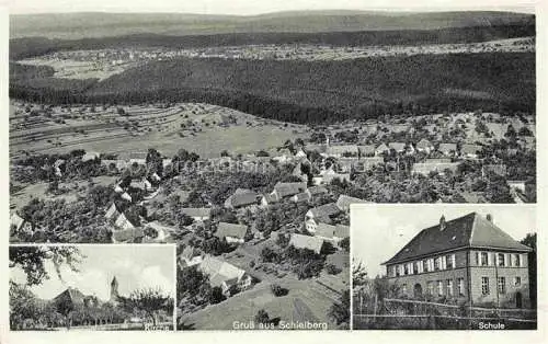 AK / Ansichtskarte Schielberg Marxzell Karlsruhe BW Luftaufnahme Kirche Schule