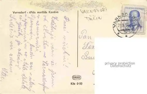 AK / Ansichtskarte Varnsdorf Warnsdorf CZ Trida marsala Koneva