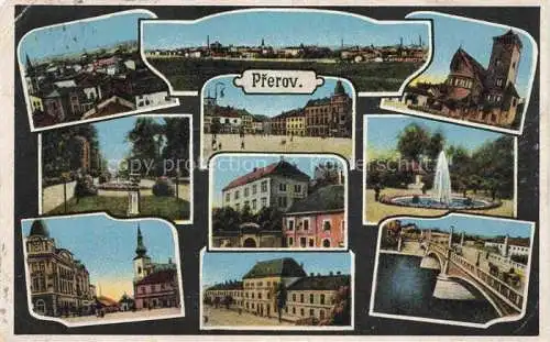 AK / Ansichtskarte Prerov  Olomouc Prerau Olmuetz CZ Teilansichten Motive Stadtzentrum Bruecke Kirche