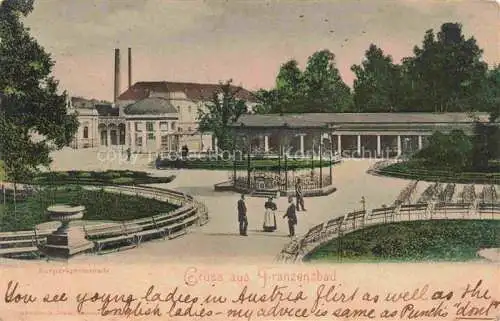 AK / Ansichtskarte Franzensbad Boehmen FRANTISKOVY LAZNE CZ Kurparkpromenade