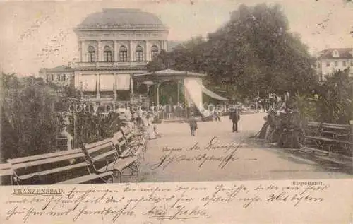 AK / Ansichtskarte Franzensbad Boehmen FRANTISKOVY LAZNE CZ Morgenkonzert im Kurpark