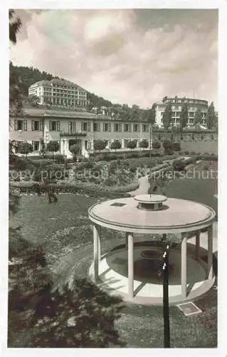 AK / Ansichtskarte LAZNE TEPLICE nad Becvou Bad Teplitz CZ Park Pavillon Kurhaus Deutsche Dienstpost Boehmen-Maehren