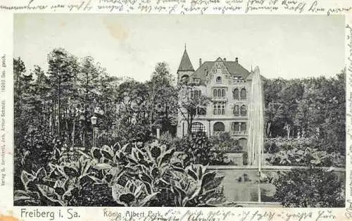 AK / Ansichtskarte FREIBERG  Sachsen Koenig Albert-Park