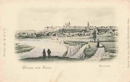 AK / Ansichtskarte Saaz Zatec Aussig CZ Panorama Westseite