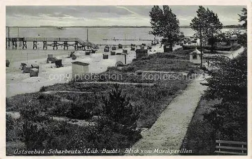 AK / Ansichtskarte SCHARBEUTZ Ostseebad Blick vom Musikpavillon Strand Promenade