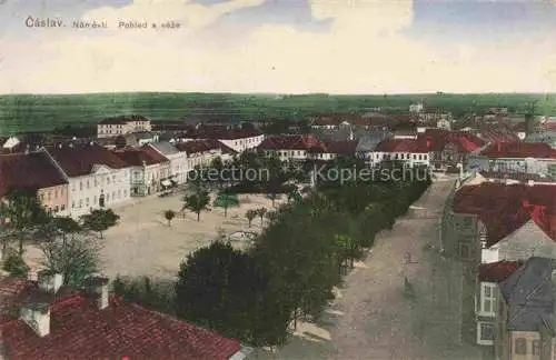 AK / Ansichtskarte Caslav Caslavi Tschaslau CZ Namesti Pohled s veze