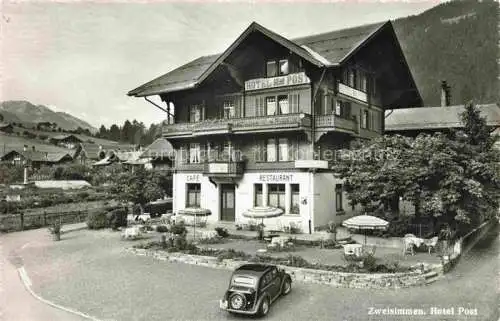AK / Ansichtskarte Zweisimmen BE Hotel Post Restaurant