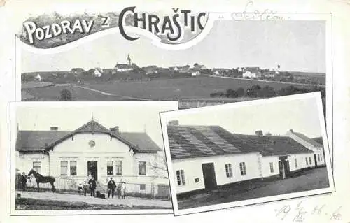 AK / Ansichtskarte Chrastic Chrastice Breznice Bresnitz Boehmen CZ Panorama Teilansichten