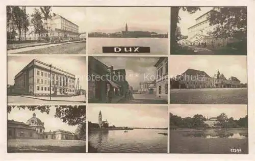 AK / Ansichtskarte Dux Sudeten Duchcov CZ Teilansichten Partie am Wasser