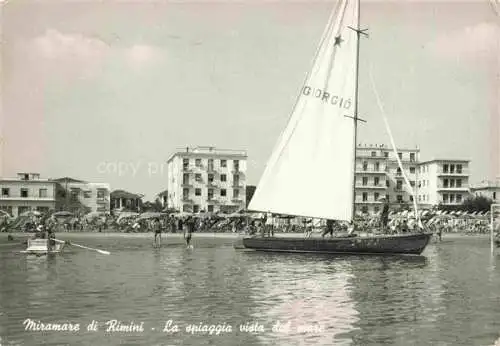 AK / Ansichtskarte Miramare di Rimini IT  La spiaggia vista dal mare