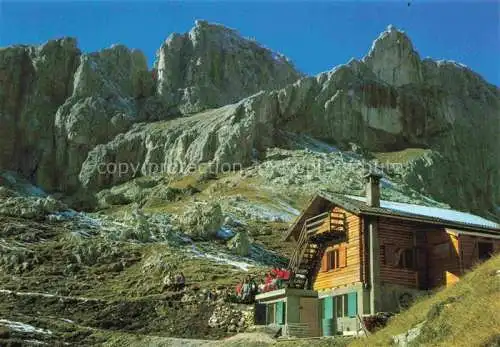 AK / Ansichtskarte Roda di Vael 2283m Rotwandhuette Dolomiti IT Baita Marino Pederiva verso Torre Finestra